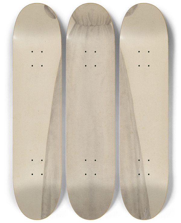 Triptych art skateboard deck of Bessie Forman Dress_6 by Bessie Forman