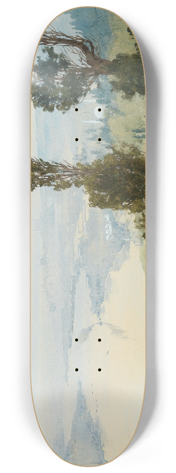 Albert Nikolaevich Benois - A view of Istanbul from Eyp Cemetery 8.25 inch art skate deck