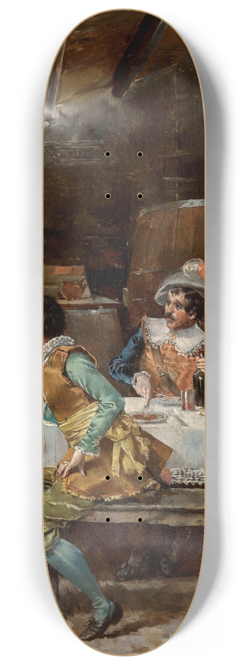Francesco Vinea - Flirtation in a tavern 8.25 inch art skate deck