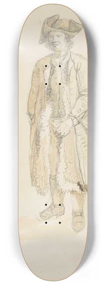 Francesco Zuccarelli - Man Standing in Three-Quarter View Facing Left 8.25 inch art skate deck