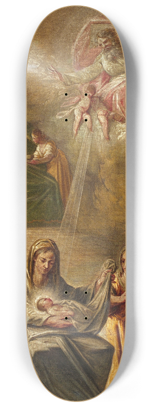 Francesc Pla Duran - Birth of the Virgin 8.25 inch art skate deck