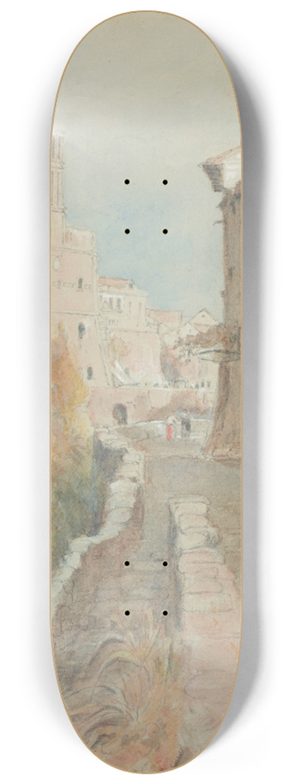 Frances Hodgkins - Spanish street scene 8.25 inch art skate deck