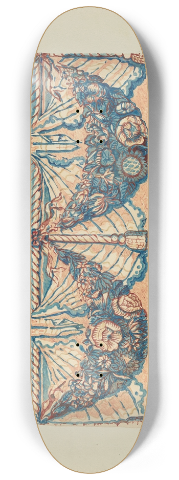 Frances Lichten - Wall Paper Border 8.25 inch art skate deck
