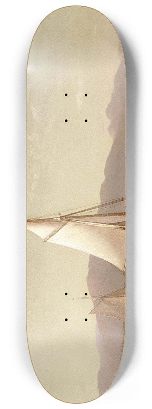 Francis Augustus Silva - The Hudson at the Tappan Zee 8.25 inch art skate deck