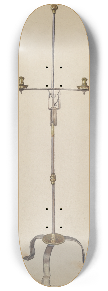 Francis Borelli - Iron and Brass Candlestand 8.25 inch art skate deck