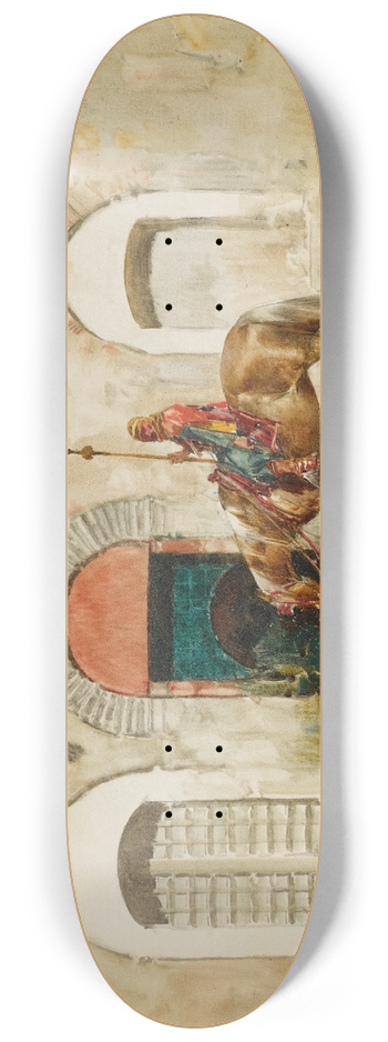 Alberto Pasini - Horseman At A Fountain 8.25 inch art skate deck