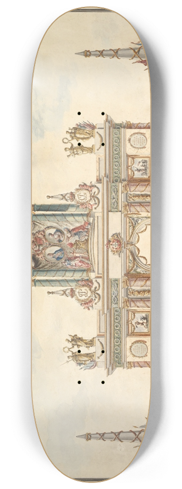 Francisco Antonio de Sousa - Triumphal Arch, April 1814 8.25 inch art skate deck