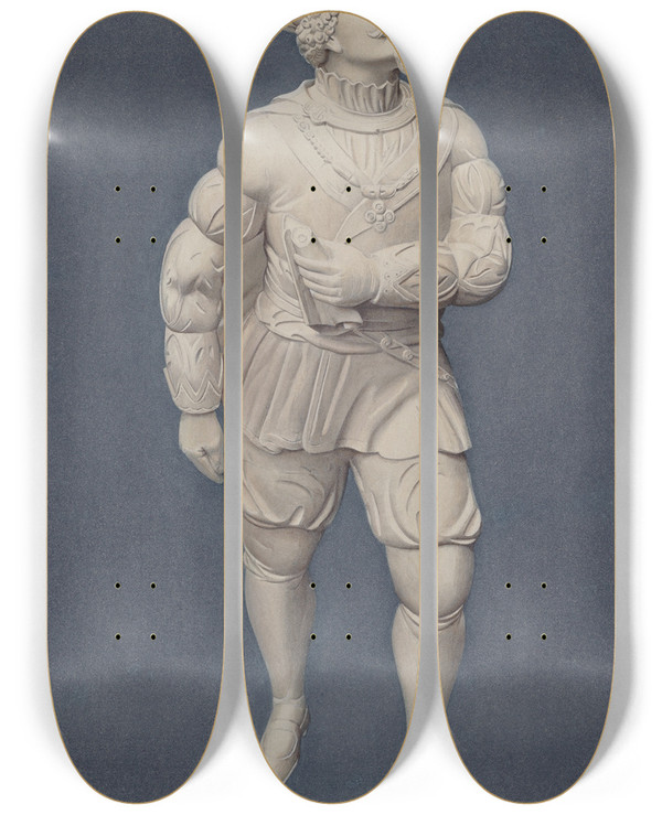 Triptych art skateboard deck of Frances Cohen Figurehead_2 by Frances Cohen