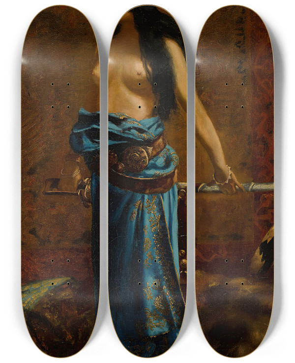 Triptych art skateboard deck of Jeanjosephbenjamin Constant Judith_2 by Jean-Joseph-Benjamin Constant (1845-1902)