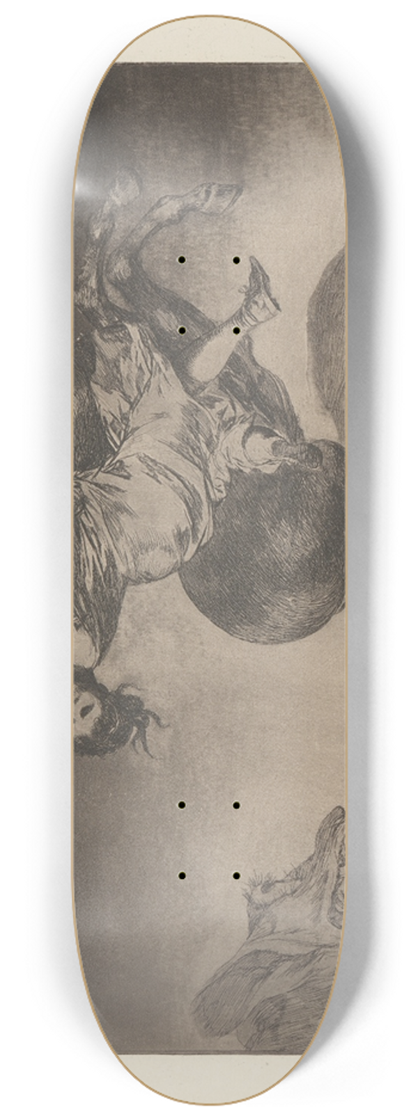 Francisco de Goya - A Woman and a Horse, Let Someone Else Master Them [The Horse-Abductor] (La Mujer y el Potro, Que los Dome Otro [El Caballo Raptor]) 8.25 inch art skate deck