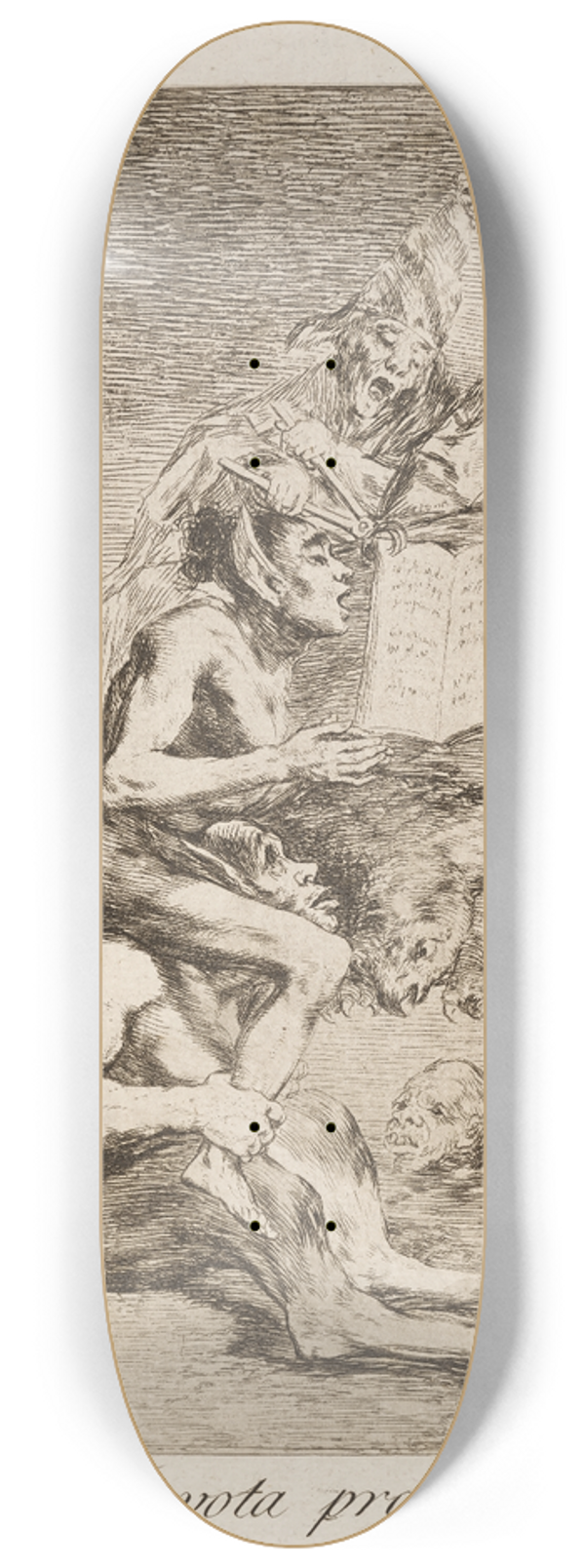 Francisco de Goya - Devota profesion. (Devout profession.) 8.25 inch art skate deck