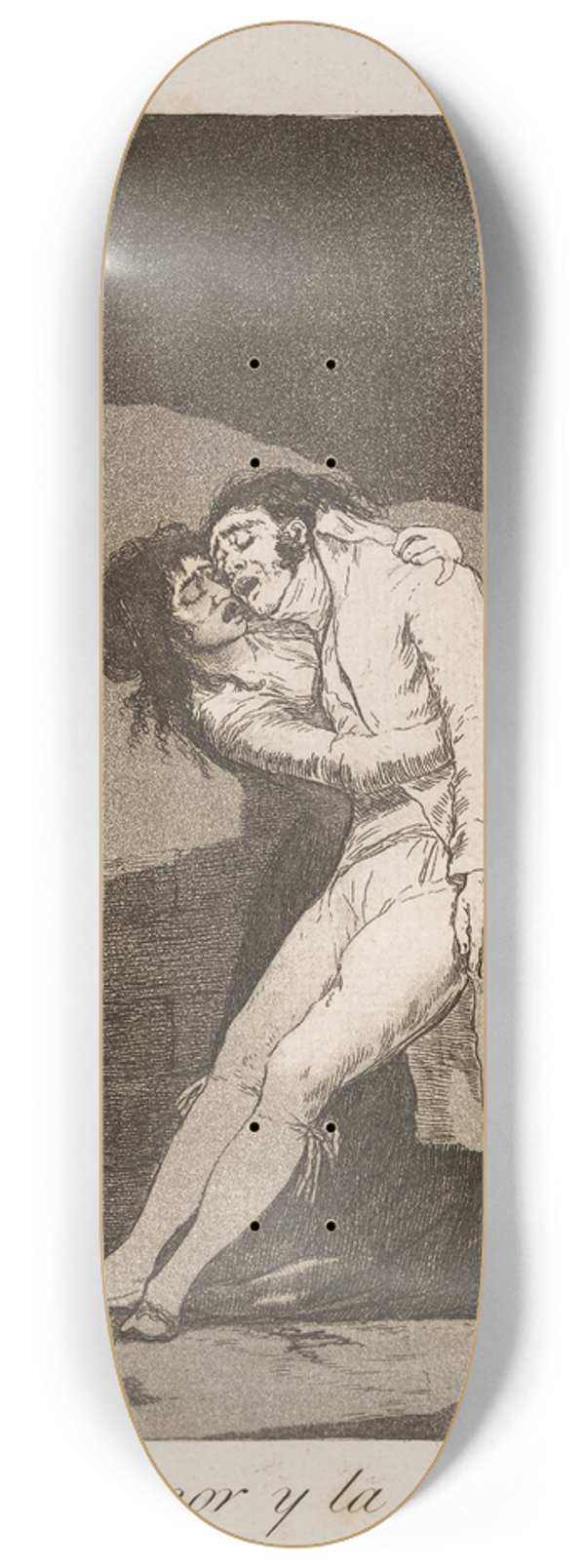 Francisco de Goya - El amor y la muerte. (Love and death.) 8.25 inch art skate deck