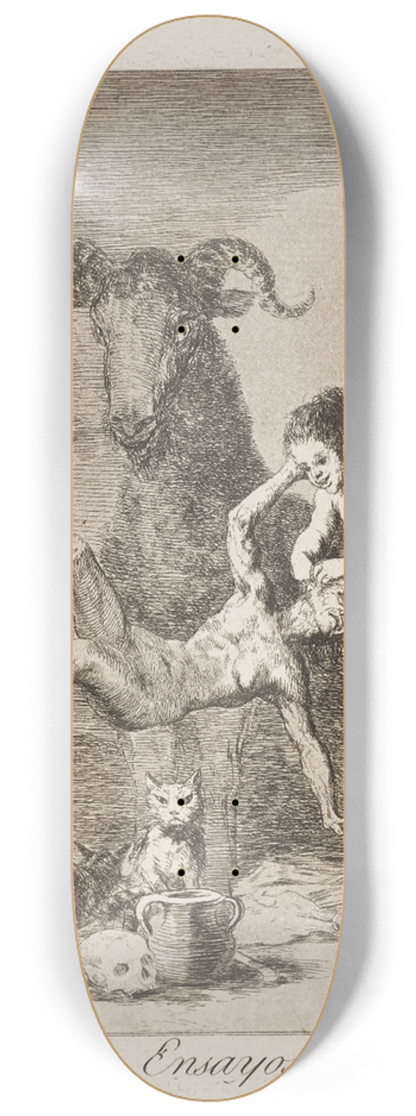 Francisco de Goya - Ensayos. (Trials.) 8.25 inch art skate deck