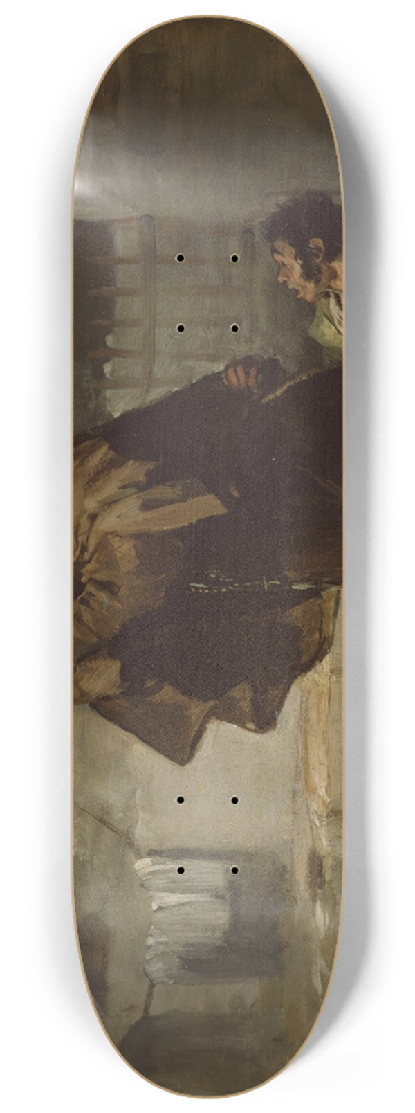 Francisco de Goya - Friar Pedro Clubs El Maragato with the Butt of the Gun 8.25 inch art skate deck