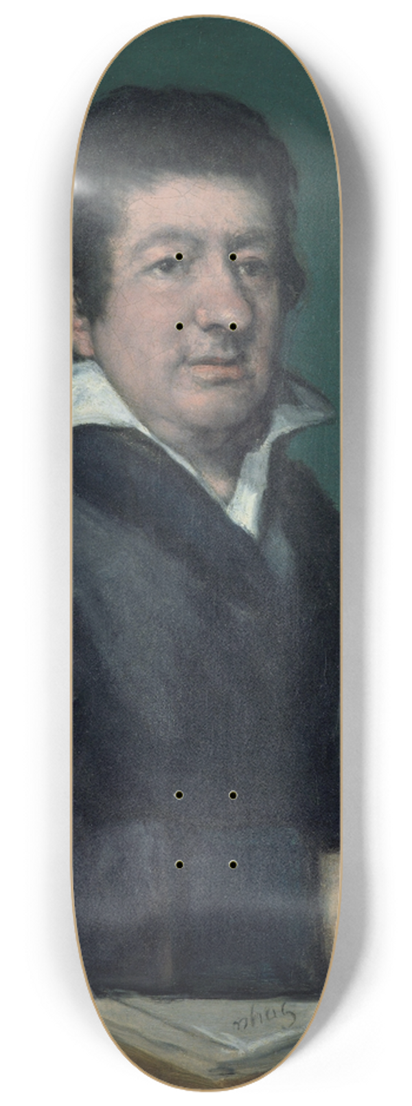 Francisco de Goya - Portrait of the Poet Moratn 8.25 inch art skate deck