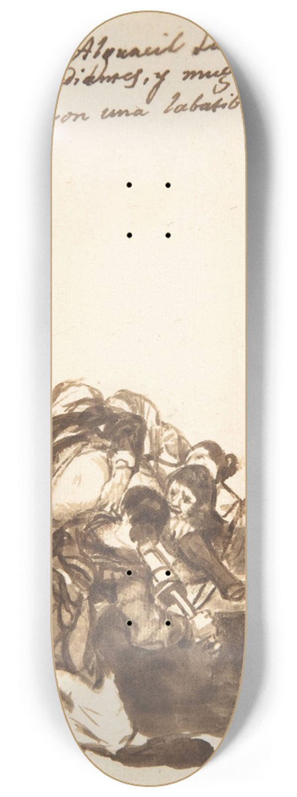 Francisco de Goya - Revenge on Constable Lampios 8.25 inch art skate deck