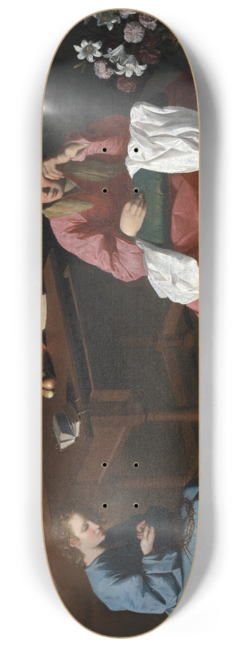 Francisco de Zurbarn - Christ and the Virgin in the House at Nazareth 8.25 inch art skate deck
