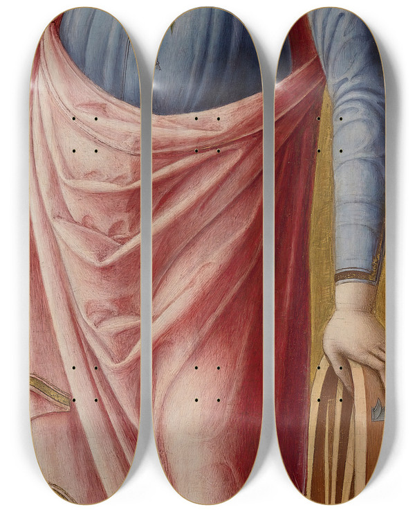 Triptych art skateboard deck of Bartolomeo Vivarini Saint Catherine Of Alexandria by Bartolomeo Vivarini (1450-1491)