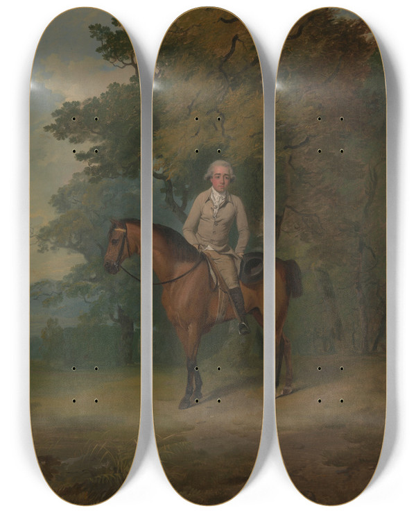 Triptych art skateboard deck of Francis Wheatley Henry Addington Later 1St Viscount Sidmouth by Francis Wheatley (1747-1801)