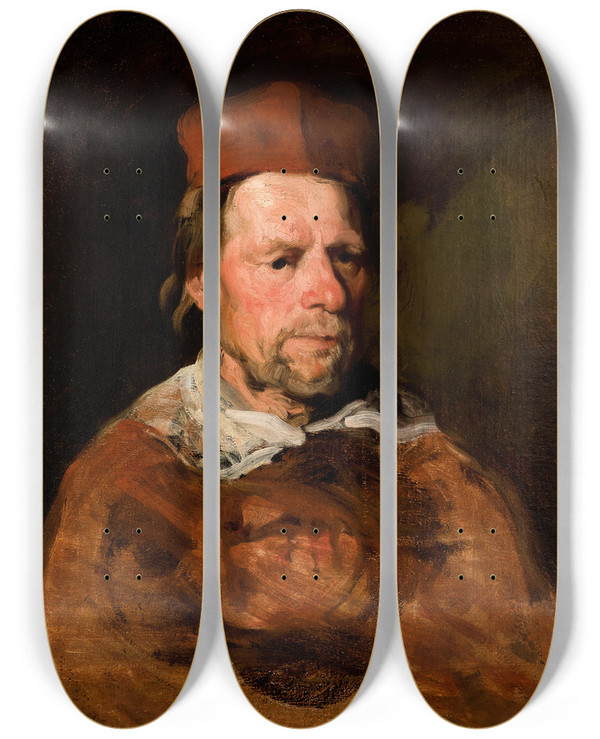 Triptych art skateboard deck of Piotr Michaowski Cardinal by Piotr Michalowski (1800-1855)