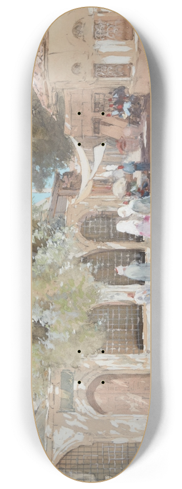 Francis Hopkinson Smith - A Turkish Street Scene 8.25 inch art skate deck