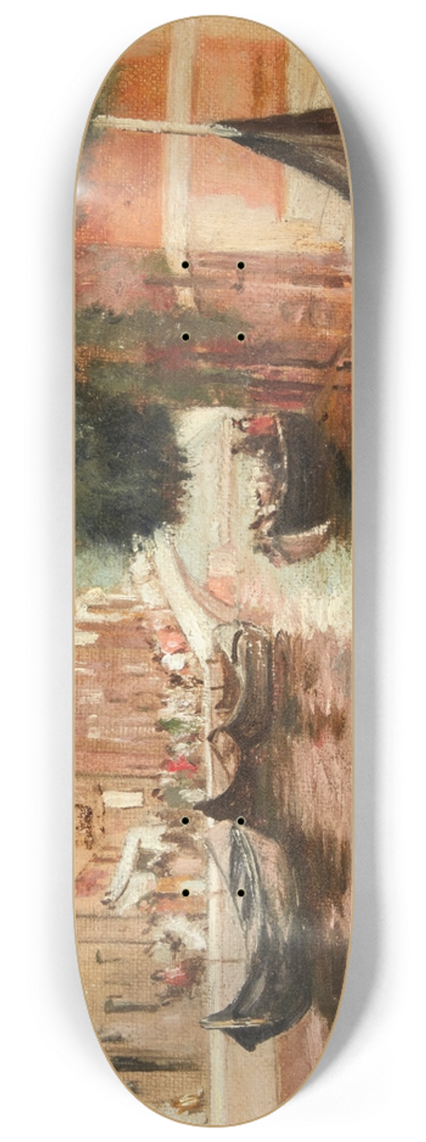 Francis Hopkinson Smith - Canal Scene 8.25 inch art skate deck