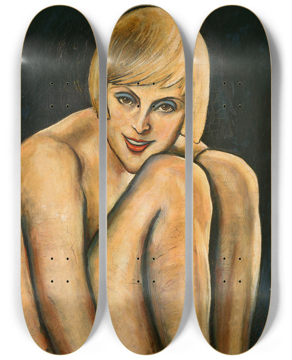 Triptych art skateboard deck of Francis Picabia Suzy by Francis Picabia (1879-1953)