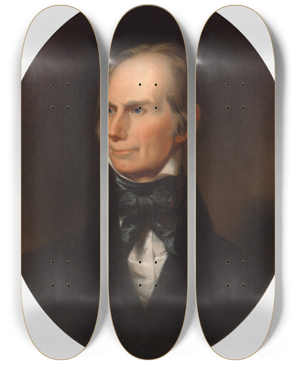 Triptych art skateboard deck of John Neagle Henry Clay_1 by John Neagle (1796-1865)