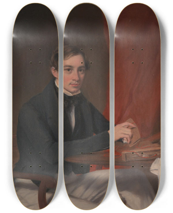 Triptych art skateboard deck of Thomas Phillips Cosmo Richard Howard by Thomas Phillips (1770-1845)