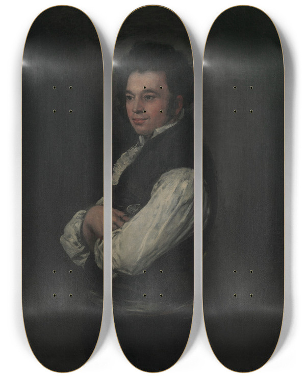 Triptych art skateboard deck of Francisco De Goya Tiburcio Prez Y Cuervo 17851841 The Architect by Francisco de Goya (1746-1828)
