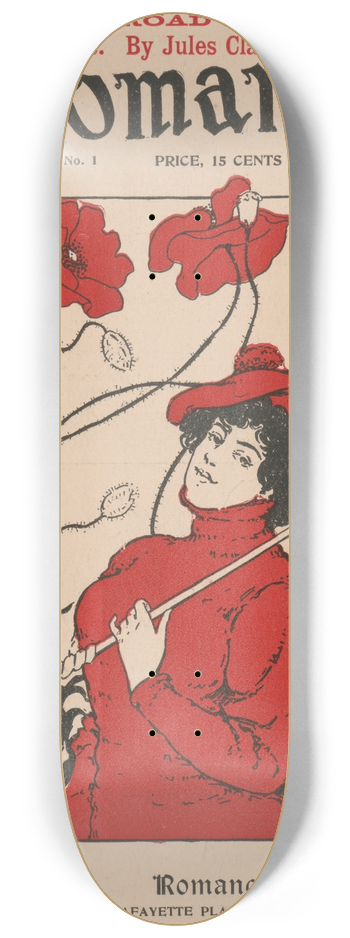 Abby E. Underwood - Romance for September. Railroad edition 8.25 inch art skate deck