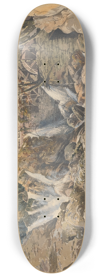Aaron Edwin Penley - Watermill and Waterfalls 8.25 inch art skate deck