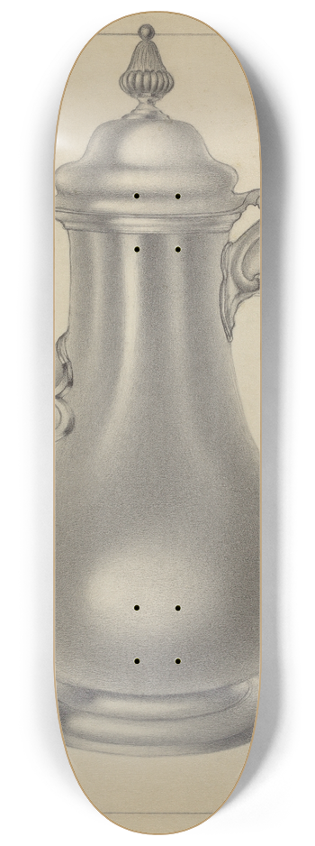 Aaron Fastovsky - Silver Coffee Pot 8.25 inch art skate deck