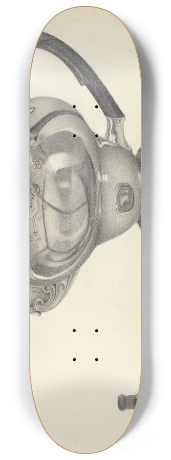 Aaron Fastovsky - Silver Teapot 8.25 inch art skate deck