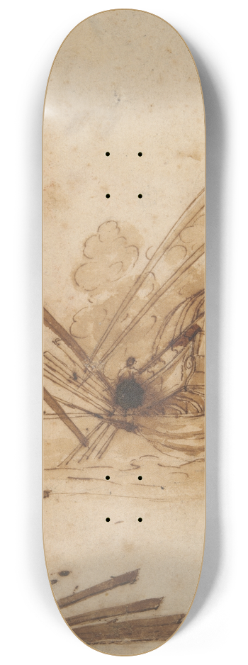 Abraham Casembrot - Two GalleysEmbattled 8.25 inch art skate deck