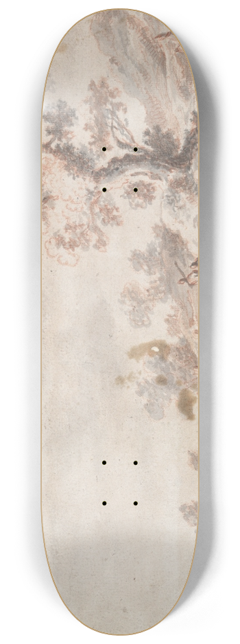 Abraham Genoels II - Landscape with Old Tree andFigures 8.25 inch art skate deck
