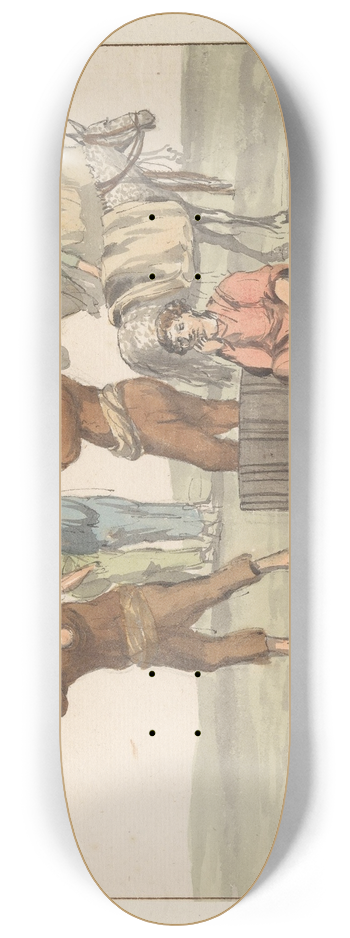 Abraham-Louis-Rodolphe Ducros - Klederdrachten van eiland Gozo 8.25 inch art skate deck