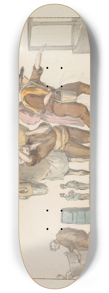 Abraham-Louis-Rodolphe Ducros - Klederdrachten van eiland Gozo 8.25 inch art skate deck