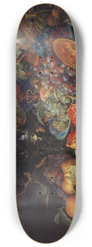 Abraham Mignon - Still Life with Fruit and Oysters 8.25 inch art skate deck