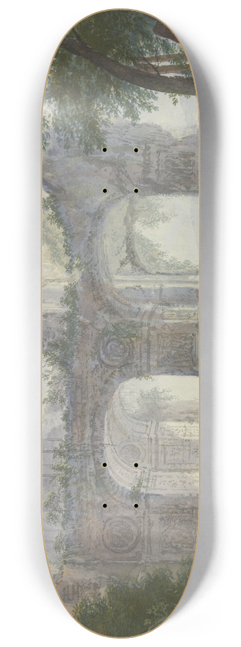 Abraham Rademaker - Landscape with Ancient Archway 8.25 inch art skate deck