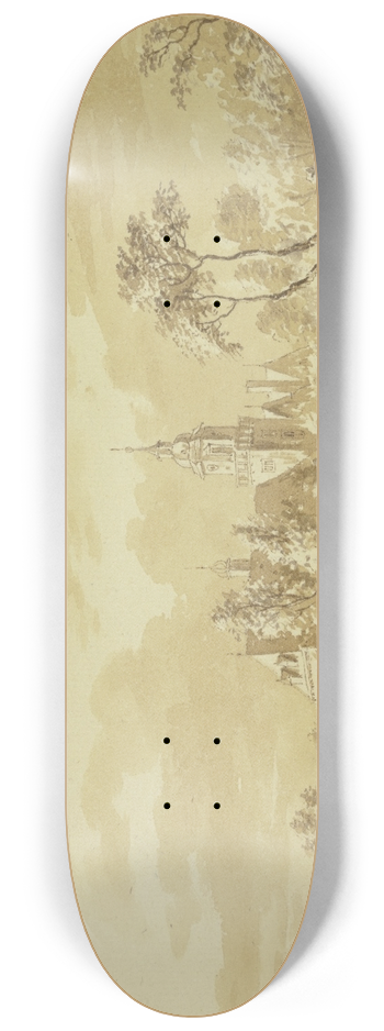 Abraham Rademaker - Schloss Nijenrode an der Vecht 8.25 inch art skate deck