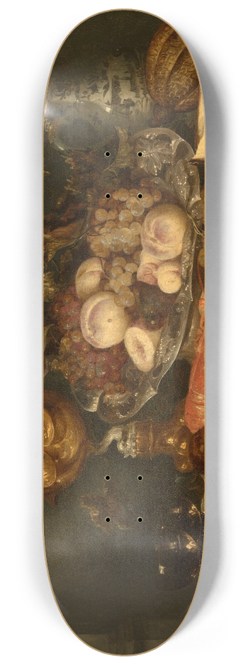 Abraham van Beijeren - Still Life 8.25 inch art skate deck