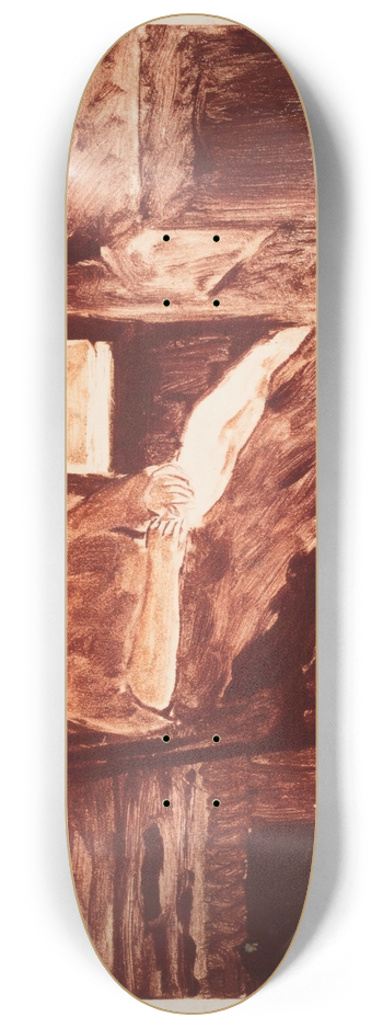Abraham Walkowitz - Figure Sketch 8.25 inch art skate deck