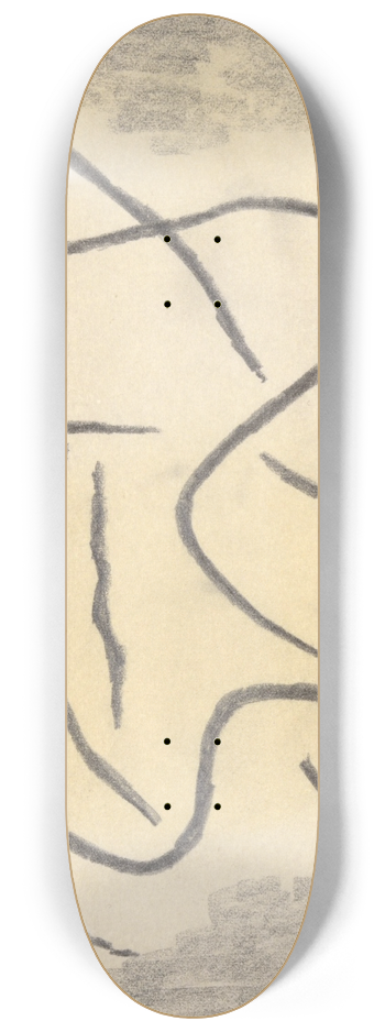 Abraham Walkowitz - Rhythmic Lines; Abstraction 8.25 inch art skate deck