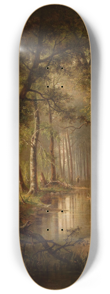 Franciszek Rukiewicz - Stream in the forest 8.25 inch art skate deck