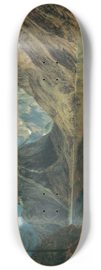 Adalbert Stifter - Der Knigssee mit dem Watzmann 8.25 inch art skate deck