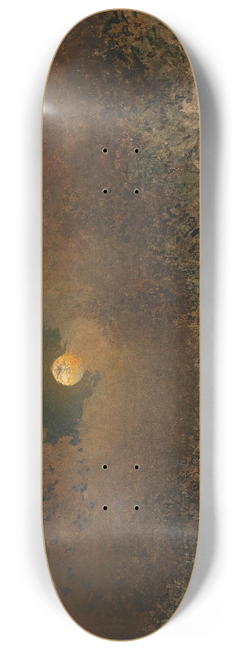 Adalbert Stifter - Mondlandschaft mit bewlktem Himmel 8.25 inch art skate deck