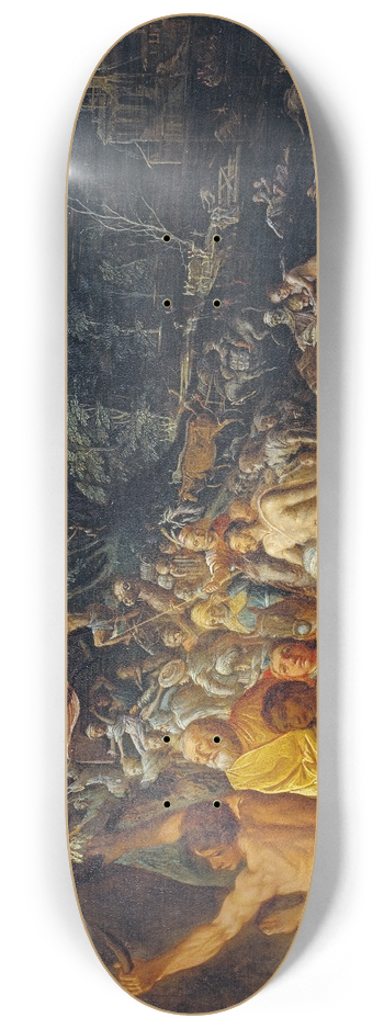 Adam Elsheimer - The Deluge 8.25 inch art skate deck
