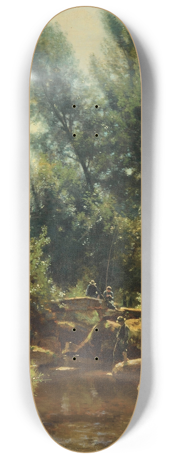 Francois-Louis Franais - La partie de pche 8.25 inch art skate deck