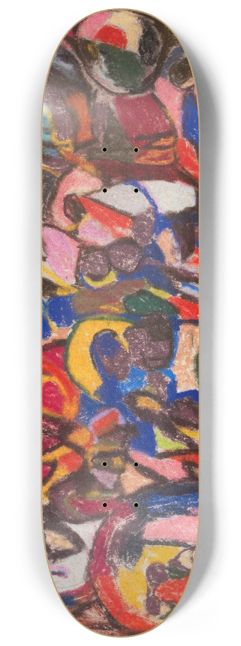 Adolf Hlzel - Figuren in Landschaft 8.25 inch art skate deck